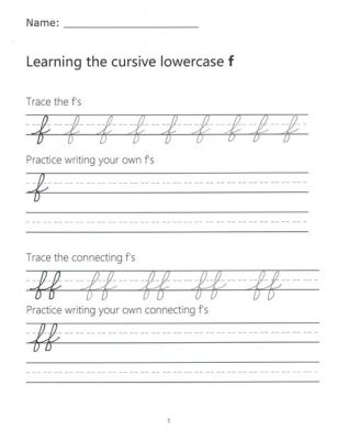 how do you make a cursive f