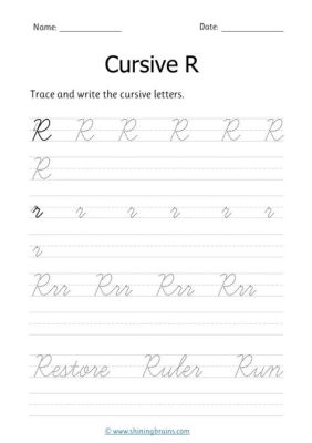 how do you write an r in cursive